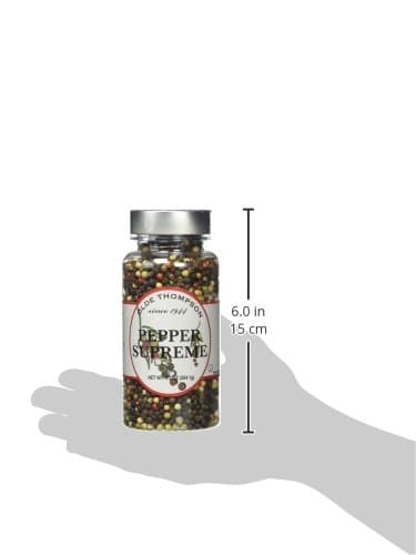 Olde Thompson Pepper Supreme, Whole Pepper Blend with White, Black, Pink, and Green Peppercorns, Refill for Pepper Grinders, 7.2 Ounce