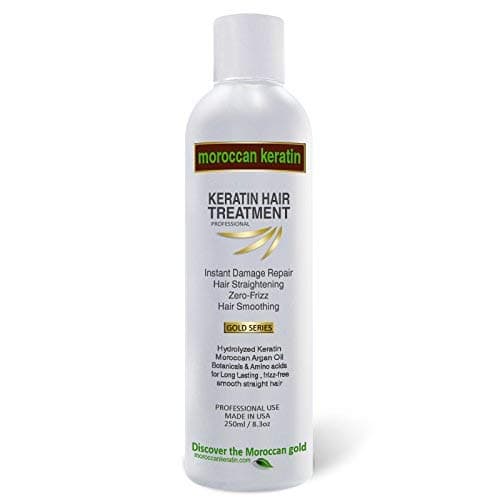 GOLD SERIES Most Effective Brazilian Keratin Hair Treatment 8oz Blowout Straightening Complex Global With Argan Oil Proven Formula Natural Organic Results Keratina Para Alisar El Pelo