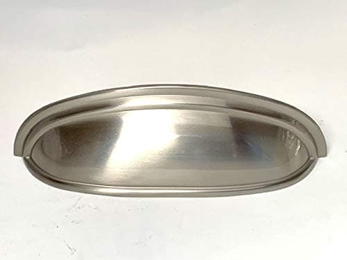 Sonoma Cabinet Hardware Montana Pull Bin Cup Handle Brushed Satin Nickel 4" Between Screw Holes New