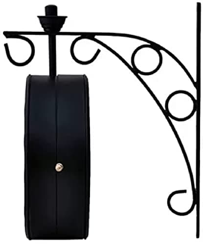 London Vintage Victoria Double Sided Station Wall Clock with dial || Dial Size:- (Brown dial, 12 inches)(Metal)