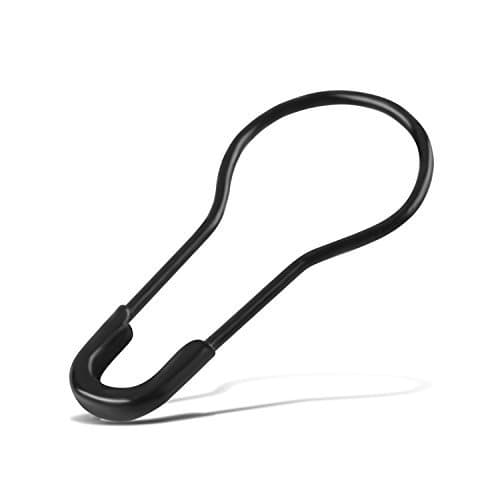 Officepal Round Safety Pins (Black, 500-Count)