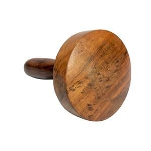 Handicraft Wooden Hand Masher Paratha Seakni Roti Presser for Kitchen (Dal/Lassi Ghotni)/Wooden Handmade Non-Stick Potato/Vegetable/Pav Bhaji Masher (Brown) - 1 Pc