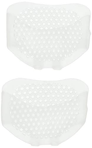 2 Pair Breathable Gel Metatarsal Pads - GUSTYLE Soft Ball of Foot Cushions for Rapid Pain Relief, Prevent Callus and Blisters for Men and Women (Clear)