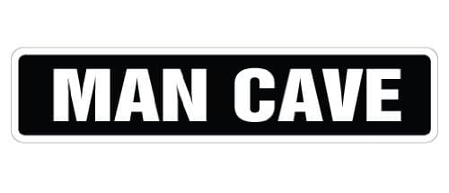 MAN CAVE Street Sign room manroom garage funny signs | Indoor/Outdoor | 18" Wide Plastic Sign