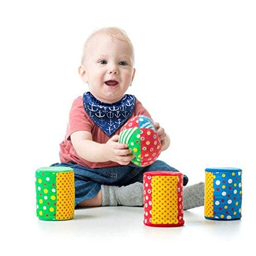 Cherub Baby Bandana Drool Bibs 10 Pack, Absorbent Bandana Bib for Drooling and Teething, Soft Organic Cotton Baby Bibs for Boys Girls