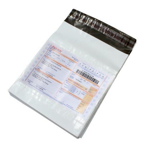 Tamper Proof Courier Bags Envelopes Plastic Polybags 6 x 9 Inches 60 Micron with POD with Seal Adhesive Closure for Shipping Packaging and Packing, Pack of 50