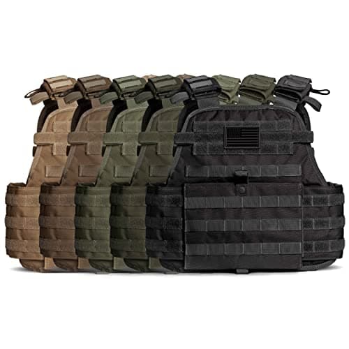 Tacticon Vest Fully Adjustable Tactical Vest | Combat Veteran Owned Company |Breathable 3D Mesh Liner