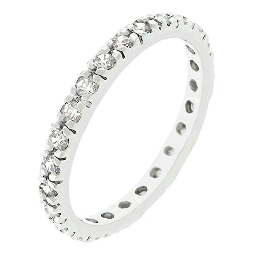Eternal Sparkles Clear .6ct Cubic Zirconia Eternity Ring