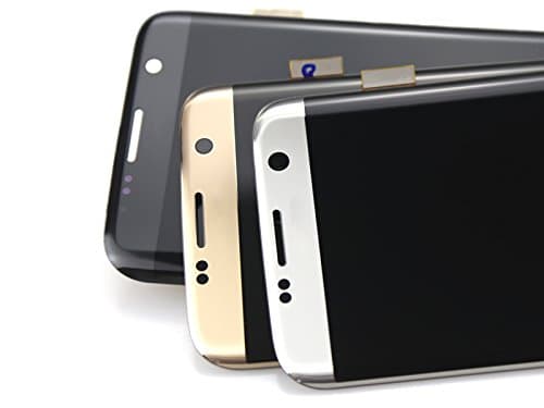 Samsung Galaxy S7 Edge LCD Display Screen Replacement - Touch Digitizer Assembly for (All Models) G935A G935V G935P G935T G935F - with Samsung Logo (Black)