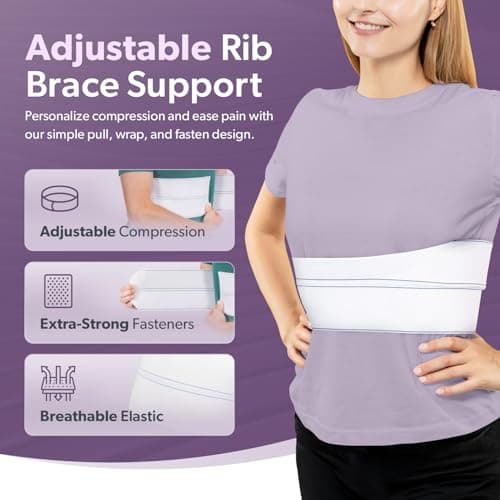Broken Rib Brace for Fractured/Cracked Ribs-Plus Size by BraceAbility