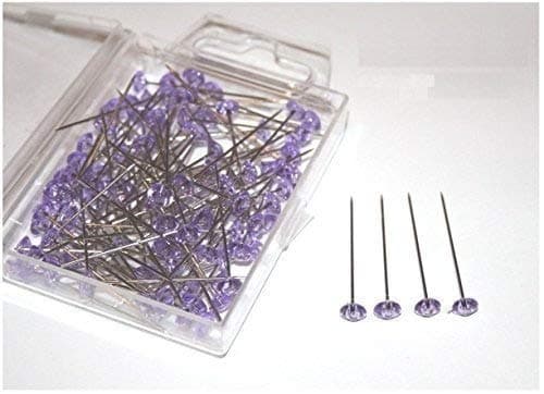 1x 100 purple diamante diamonte pins 1.5 inch wedding flowers buttonholes