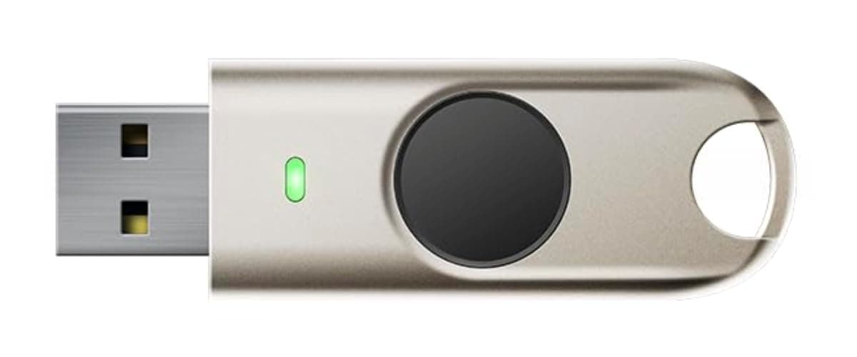 BioPass K27 USB Security Key - Two Factor Authenticator - USB-A with FIDO2 + FIDO U2F - Biometric Fingerprinting