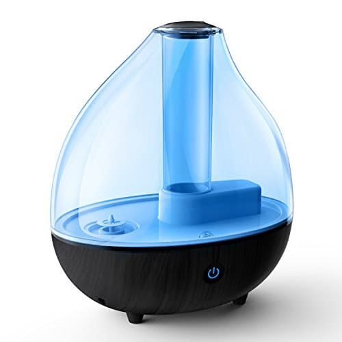 Ultrasonic Cool Mist Humidifier, DONGSHEN 1.7L Capacity Diffuser Humidifier , Portable Personal Humidifier Max 12 Hours , Automatically Shut-off , 7 Colors Changeable LED Light