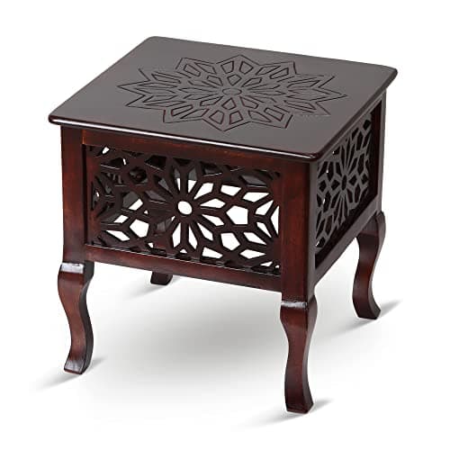 Vudy Exclusively Designed Wooden End Table | Coffee Table | Side Table |Small Wooden Table for Living Room & Bedroom Home Decor Small Furniture - Walnut