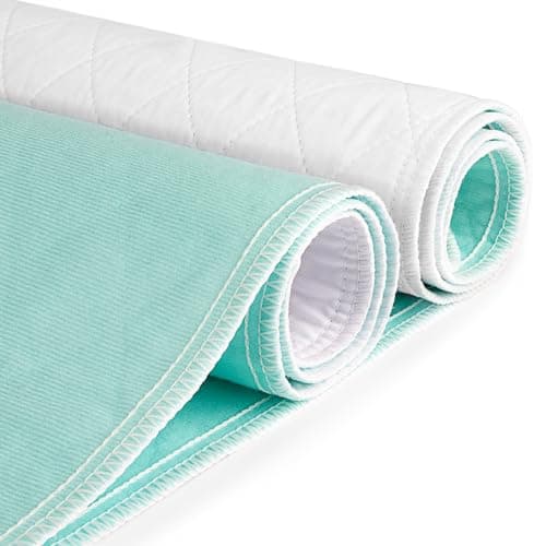 CoolShields Waterproof Bed Pads Incontinence 34'' x 36'' (4 Pack) Washable Reusable Bedwetting Mattress Protector Pad for Kids, Adults, Elderly, and Pets