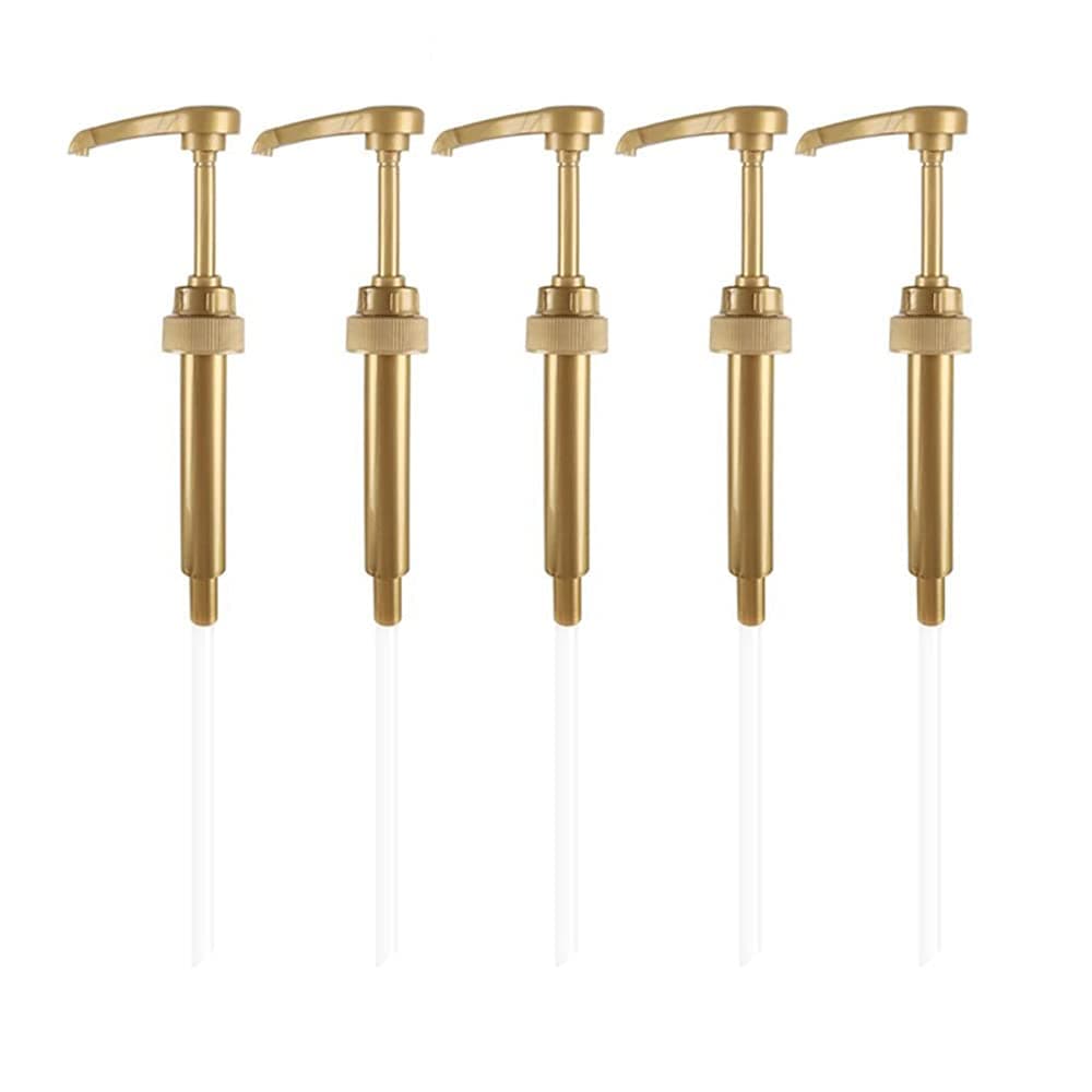 Olivine 5 Pcs Coffee Milk Tea Dispenser Syrup Pump Black Liquid Dispenser for Syrup 8Ml Dispenser Pump