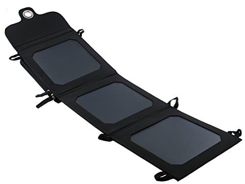 Suncan Solar Charger Panel with Charging Current Output Display for iPhone, iPad, Android Phones, Tablets, GPS, Power Bank and Most USB Devices with 5V Input (10W, Black)