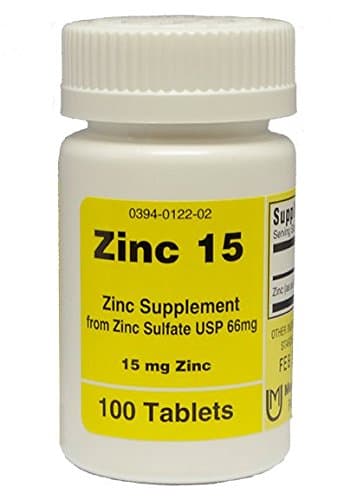 Zinc 15 Tablets (100 Count)