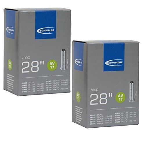 AV17 Inner Tubes 700 x 28-45c / 28" 27", Schrader Valve (2 Pack)