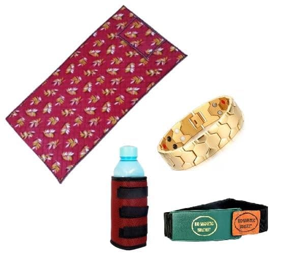 Bio Energy Magnetic Mattress Topper 3 x 6 ft with 1 Pillow Pad | Bio Magnetic Water Energy Pad, Hand Bracelet and Hand Belt Combo Kit for Deep Sleep and Pain Relief