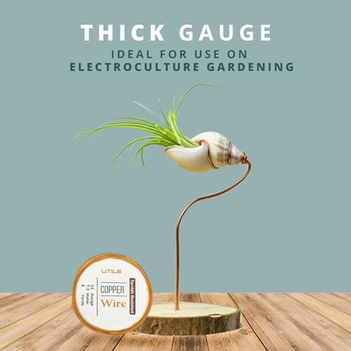 UTILE 18 20 22 24 Gauge 24 ft 99.9% Pure Soft Copper Wire for Electroculture Gardening, Jewelry Making, Crafting Wire Bendable, Plant Wire (Copper 22)