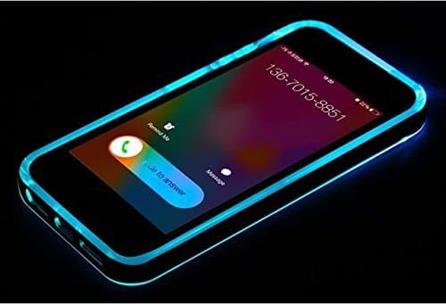 Navy Call LED Flash Clear TPU Back PC Hard Frame Case Cover For iPhone 6