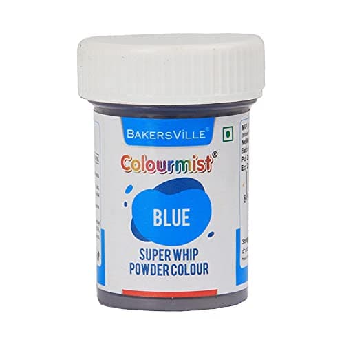 Super Whip Edible Powder Colour, (Blue), 5 GM | Powder Colour For Cream/Icing/Fondant/Frosting/Dessert/Baking |