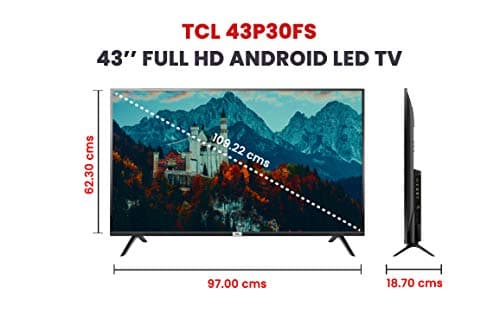 TCL 107.86 cm (43 inches) Full HD LED Certified Android Smart TV P30 43P30FS (Black)