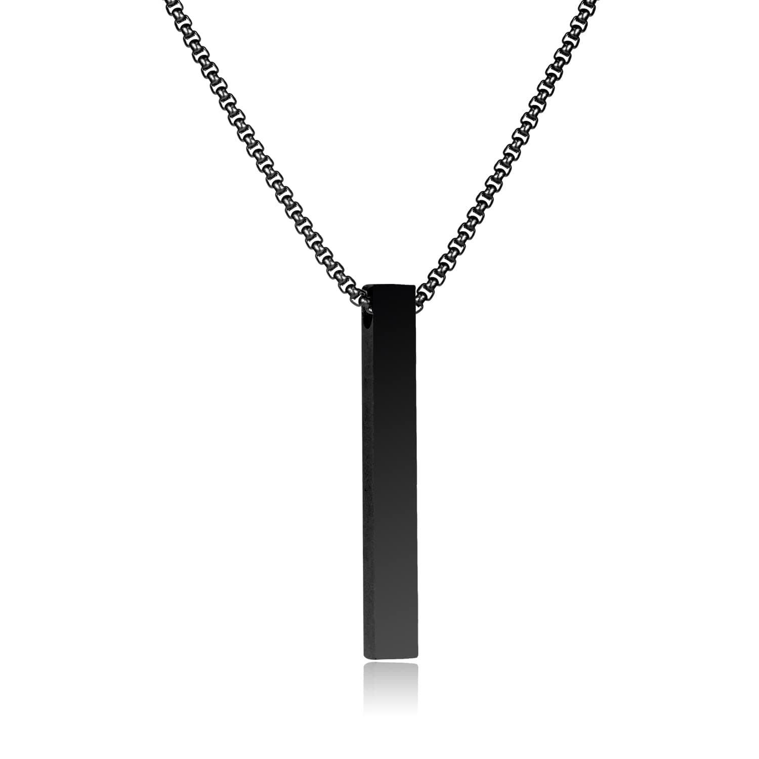Bar Necklace For Men- Stainless Steel Black Gold Silver Chains For Mens Necklace Jewelry Gift