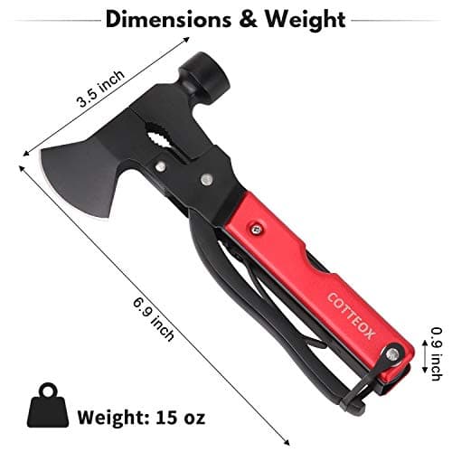 Gifts for Dad Him Men Fathers Grandpa Husband Boyfriend Women, Unique Anniversary Christmas Birthday Gift Multitools Camping Hatchet Stainless Steel