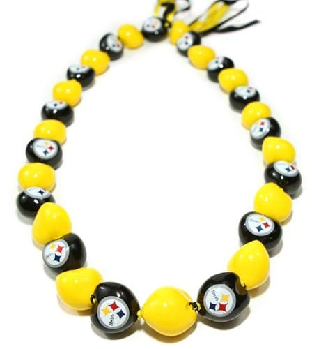 NFL Pittsburgh Steelers Go Nuts Kukui Nut Lei Necklace