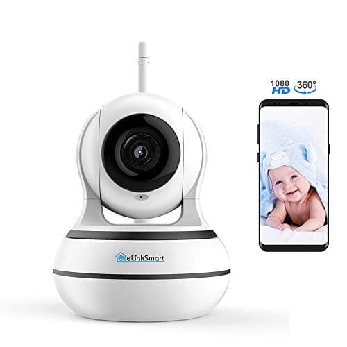 eLinkSmart 720P WiFi Camera Home Security Baby Monitor with Calling, Motion and Crying Detection, Night Vision, Video Recording, Alarm Push, Cloud Storage, Alexa
