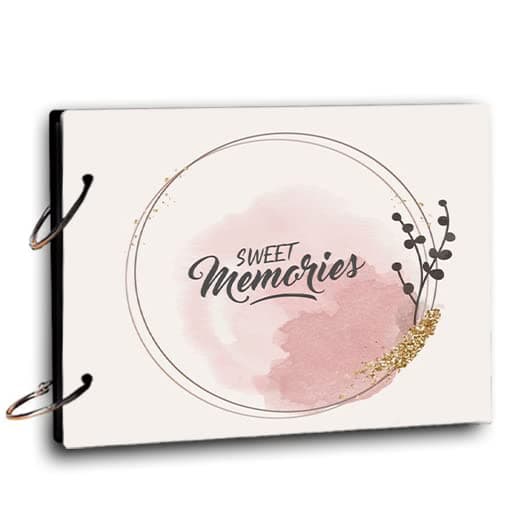 Sweet Memories Leaf Design Scrapbook photo album for old meories /memories holder /gift idea Size 8.5x6 inch