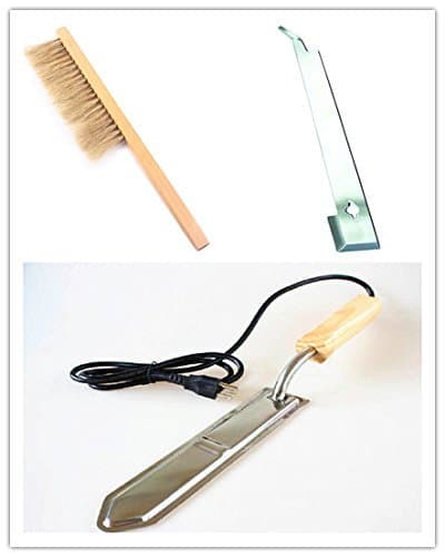 Ascend Tools Electric Honey Uncapping Hot Knife Beekeeping & Bee Hive Brush & J Hook Hive Tool Set