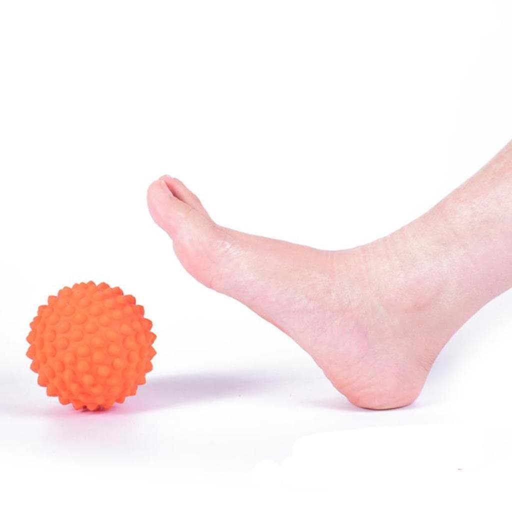 EXPORA Hard Trigger Point Deep Tissue Spiky Massage Roller Ball with a Bag Orange