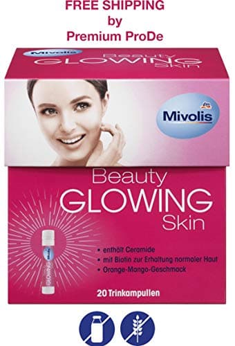 Beauty Glowing Skin - Dietary Supplement with Biotin and Ceramides - Drinking Ampoules, 20 ampoules, Mivolis / Germany