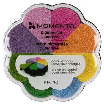 Momenta Removable Wedges Pigment Ink Pad - Pastel Rainbow