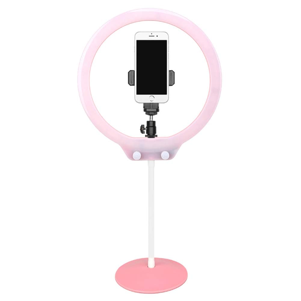 ZOMEI 10" Makeup Light, Dimmable LED Ring Light 7.5W 3200-5500K USB Desktop Streaming Light for YouTube Videos Beauty Manicure Tattoo Salon, Includes Detachable Makeup Mirror