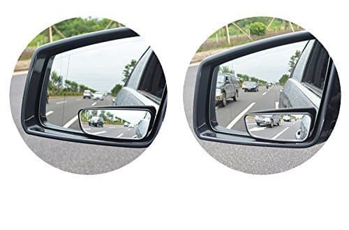 Meipro 360° Rotate Blind Spot Mirror,Adjustabe Wide Angle Rear View Mirror HD Glass Convex Side View Mirror for Car(One pair)