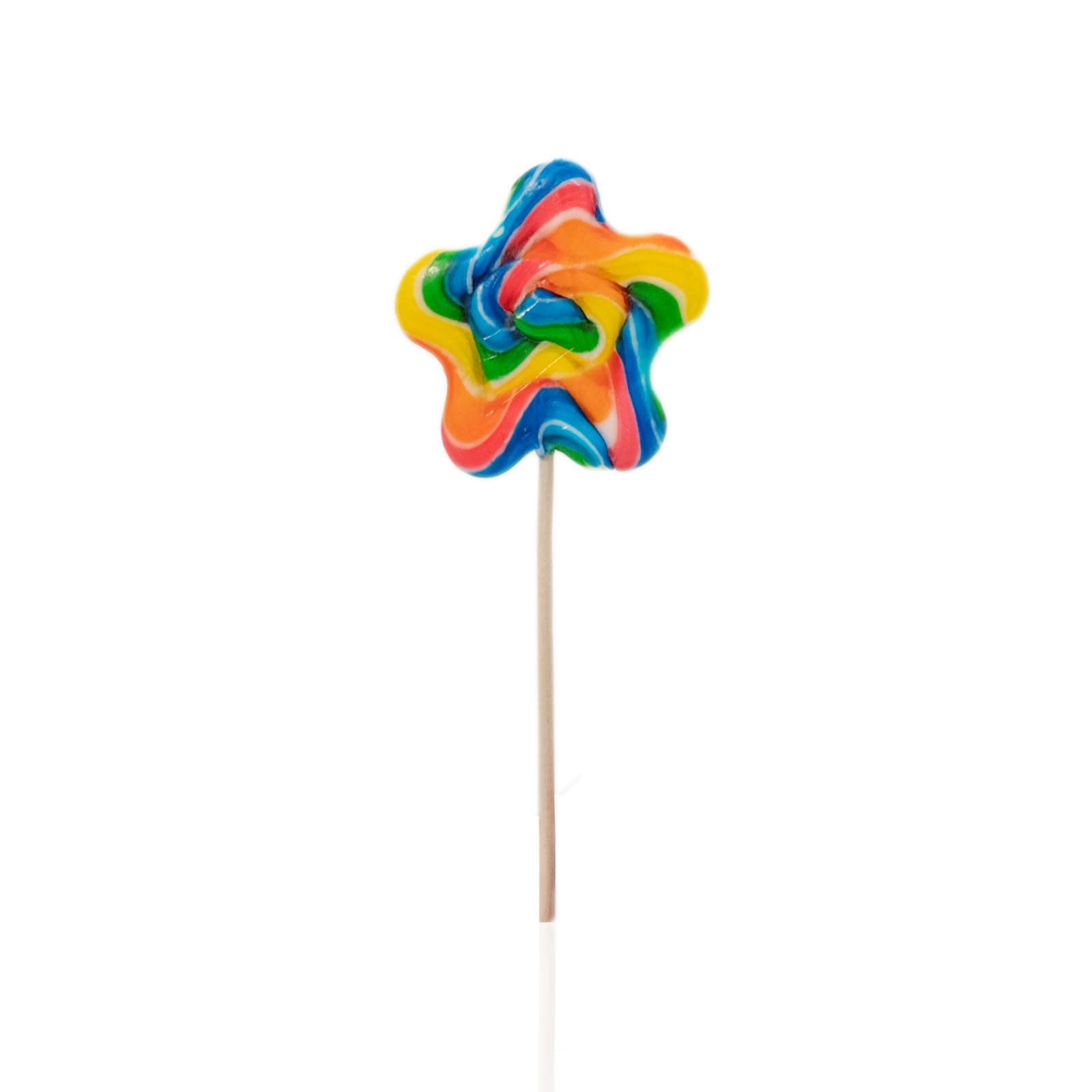 Candy Paradise Lollipop Rainbow Star Swirl Lollies 50g Kids Party Bags Sweets. Halal Vegan. Cake Toppers & Party Favours Great Value. Assorted Colours (1)