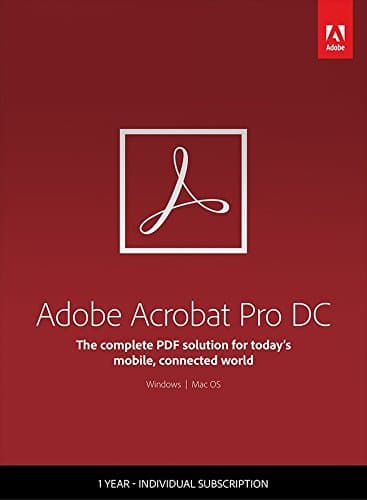Adobe Acrobat Pro DC - 1 Year Subscription