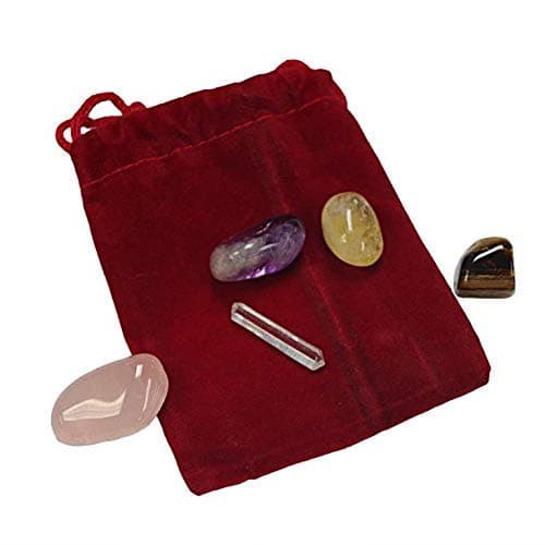 Stones for Happiness & Positive Energy - Rose Quartz, Amethyst, Citrine, Quartz & Tiger Eye