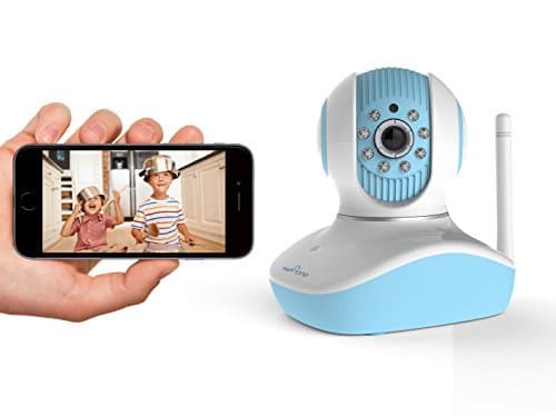 Bayit Baby Cam BH1820BL Blue Plug & Play, Wireless, Pan/Tilt 720P Wi-Fi/IP Internet Surveillance Camera W/Two-Way Audio Night Vision and Push Notifications, View from Anywhere with The Bayit Cam App