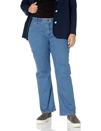 Riders by Lee Indigo Women's Plus-Size Slender Stretch Slim Straight Leg Jean, Sky Blue, 18W