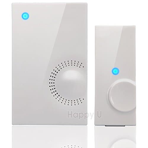 YIROKA Digital Wireless Doorbell (Encrypted Radio Signals System, 1 Door Chime - 1 Premium Touch Sensor Button Waterproof Remote Control) with 48 Chime Tones & LED Flashing Indicator