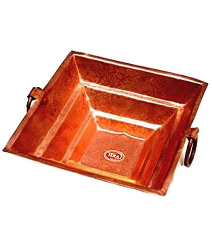 Sethi Traders Copper Hawan Kund for Temple Home Hindu Festivals Pooja Gift Item