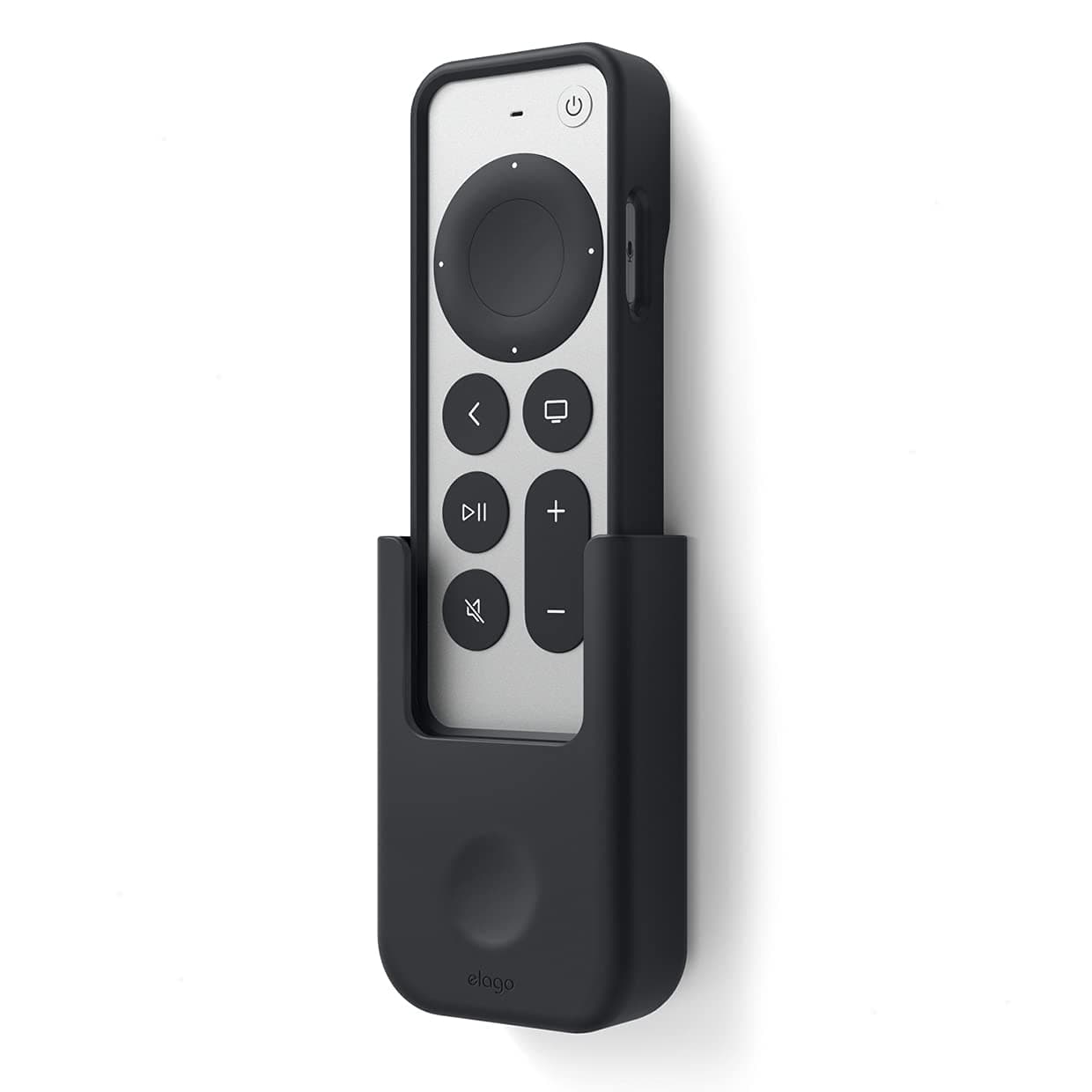 Remote Holder Mount Compatible with Apple TV 4K Siri Remote 3rd Generation (2022) and 2nd Generation (2021) (Black)