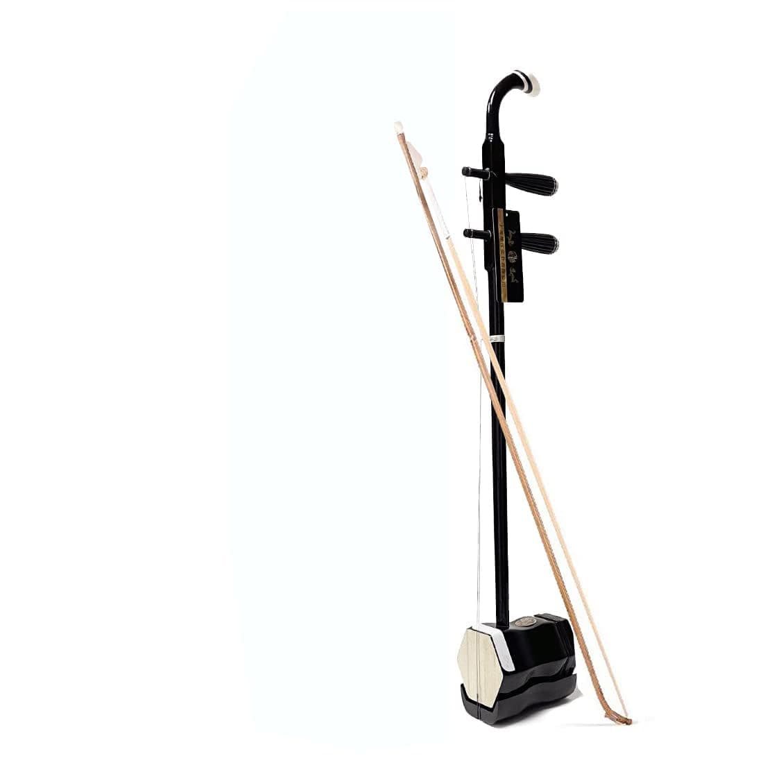 WuYue Chinese 2 Strings Violin Traditional National Instruments Erhu Phoneme Mark for Entry Level Yellow Tracery with Bag