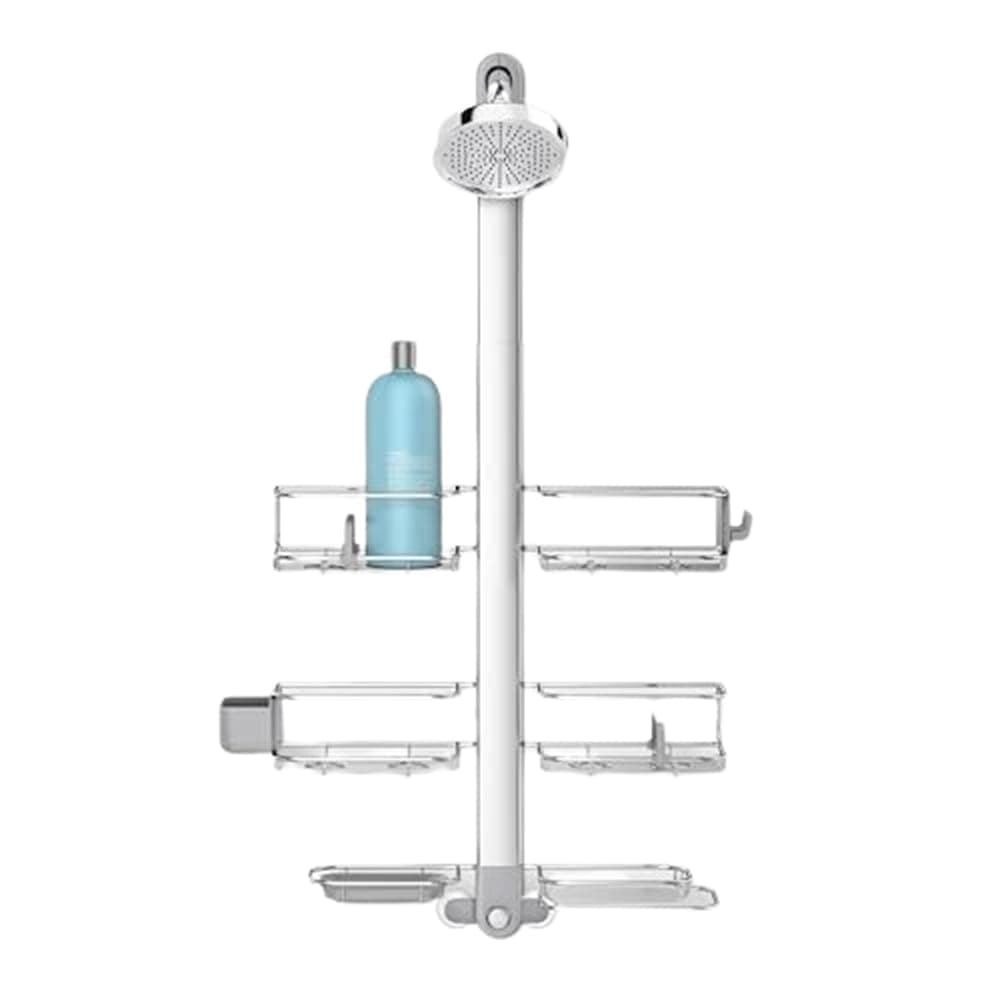 simplehuman Adjustable XL, Stainless Steel + Anodized Aluminum Shower Caddy