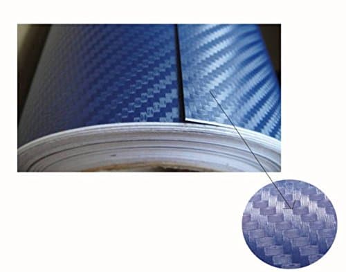 10cmx120cm Blue 3d Texture Sheet Twill-weave Vehicle Car Phone Boat Carbon Fiber